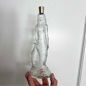 Avon Clear Glass Mermaid Figurine empty good condition 1970’s